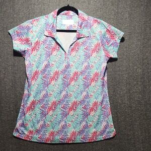 NEW Tournament Collection Women's Golf Polo Shirt Sz‎ XL Multicolor Short Sleeve